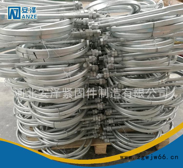 现货销售热镀锌材质U型电力抱箍加工定制型号u型螺丝图3