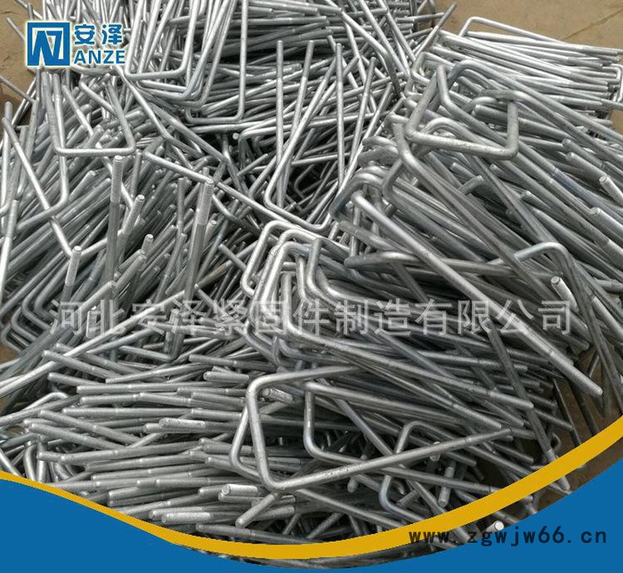 生产热镀锌紧固件U型抱箍 方U型螺栓 碳钢Q235 U型抱箍图2