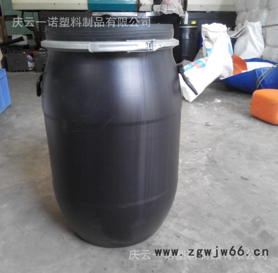 江苏江西山东50升塑料桶耐酸碱50l带抱箍化工桶 50公斤油桶 法兰桶厂家图3