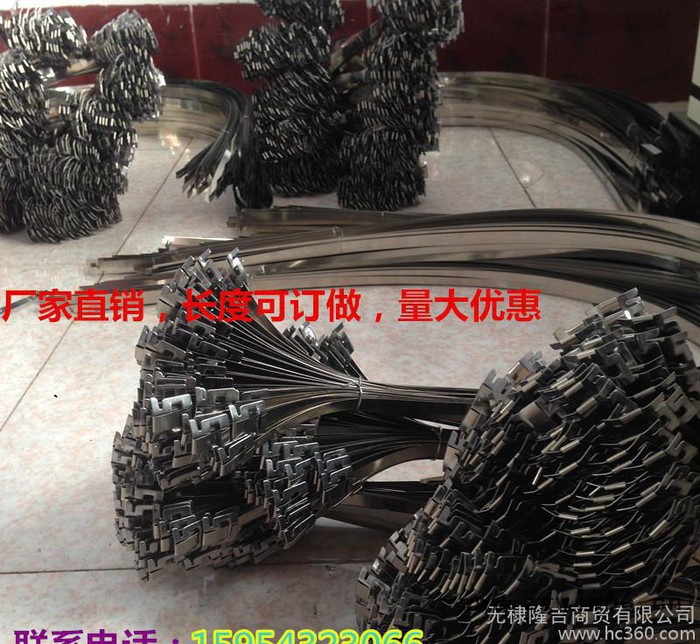 直销 绑电线杆标牌专用扎带 不锈钢扎线杆不锈钢抱箍