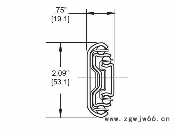 Accuride 雅固拉 3607 冷轧钢 重载荷 全行程 三节滚珠滑轨图2