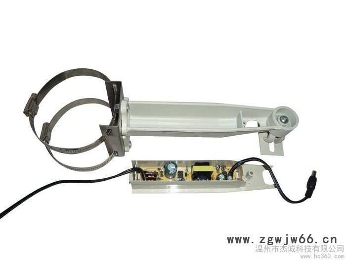 供应全铝 不锈钢抱箍支架 安防支架内置足3A电源