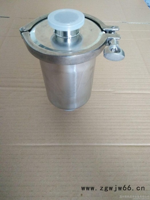 304不锈钢卫生管道过滤器内外镜面抛光100目网滤芯快装卡箍式连接                连接方便 进出图2