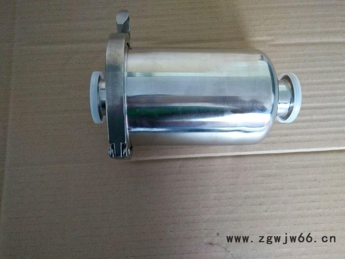 304不锈钢卫生管道过滤器内外镜面抛光100目网滤芯快装卡箍式连接                连接方便 进出图3