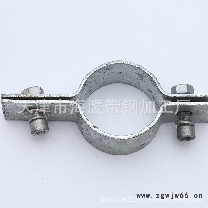 直销抱箍电力通讯镀锌2个螺栓固定可定做量大优惠图3