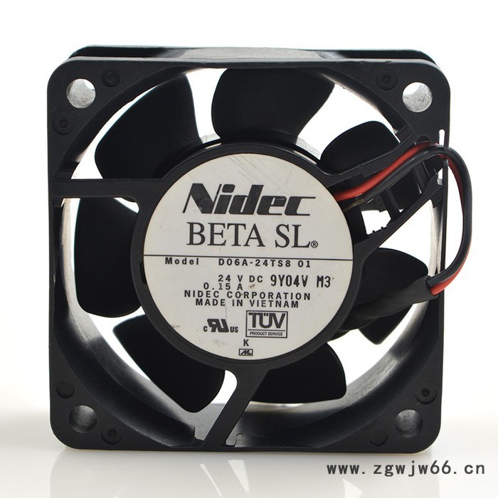 日本尼迪克 D06A-24TS8 01 24V 0.15A 6025 双滚珠 2线 超静音散热风扇图3