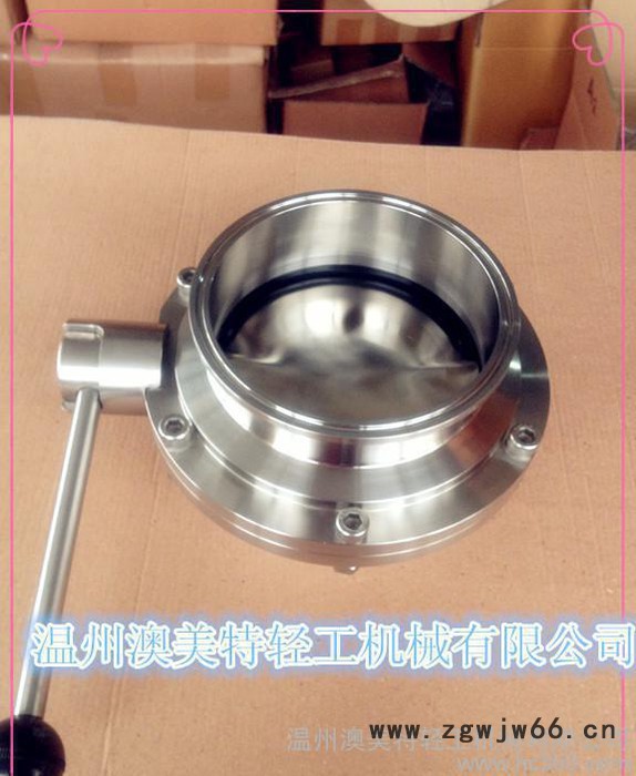 直销不锈钢卫生级手动卡箍式快装蝶阀图2