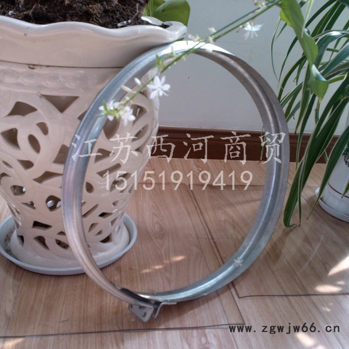 艾金环境科技纺织空调工程管道抱箍镀锌铁皮风管抱箍图3