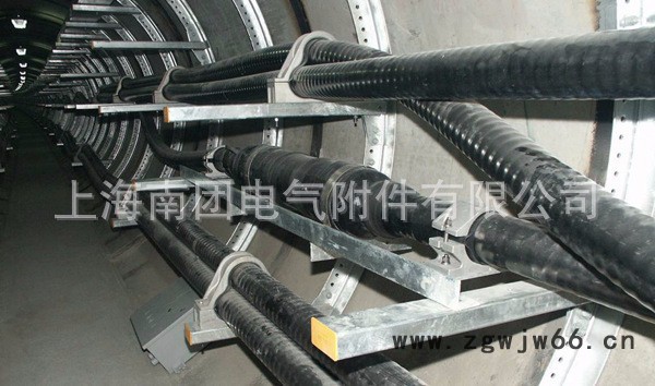 **南团牌铝合金电缆固定夹具 JGW电缆抱箍 直径90-110三芯电缆夹具 高压电力金具 砂型铸造铝合金加工图2