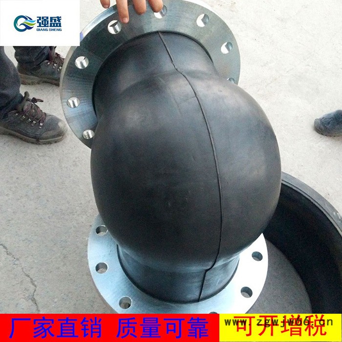 强盛 耐油耐酸碱内衬四氟橡胶接头 KXT可曲挠橡胶接头 卡箍式橡胶接头 管道减震器避震喉 大口径法兰连接橡胶软连接图3