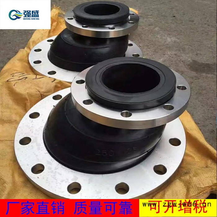 强盛 耐油耐酸碱内衬四氟橡胶接头 KXT可曲挠橡胶接头 卡箍式橡胶接头 管道减震器避震喉 大口径法兰连接橡胶软连接图2