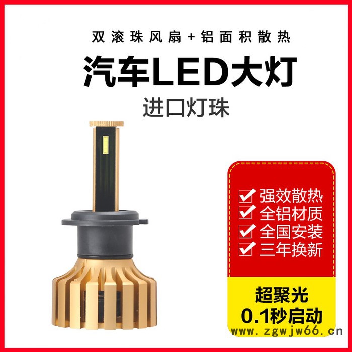 鑫楚汽车LED大灯H1双滚珠风扇系列LED头灯LED汽车大灯LED汽车灯汽车LED大灯LED前大灯图2
