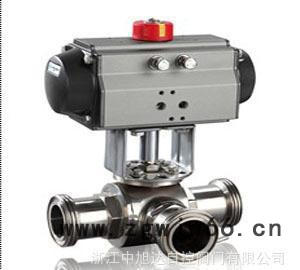 卡箍式卫生球阀 3PCQ681F气动三片式 卫生级气动球阀图3