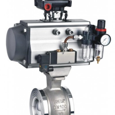 卡箍式卫生球阀 3PCQ681F气动三片式 卫生级气动球阀