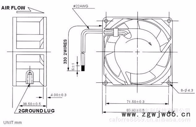 凯丰利KFL8038-7工业风扇/双滚珠长寿命/纯铜线大风量/高端品质长期供应欢迎合作图5