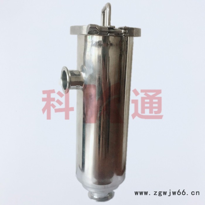 304/316L 不锈钢卫生级快装角式过滤器 卡箍式管道过滤器 直角式单联角式过滤图3