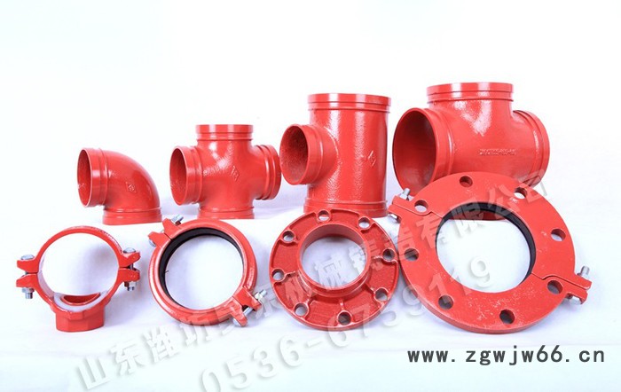 沟槽管件 厂家供应弯头 三通 法兰 卡箍 盲片图2