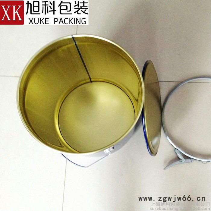 上海旭科20L加厚抱箍桶防锈铁桶20kg冷冻油桶50S马口铁化工桶防锈铁桶定制图4