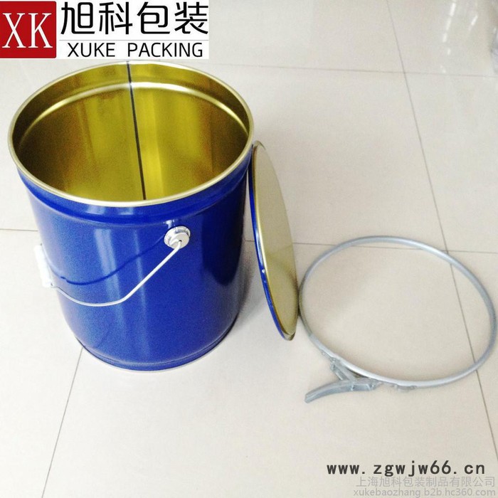 上海旭科20L加厚抱箍桶防锈铁桶20kg冷冻油桶50S马口铁化工桶防锈铁桶定制图5