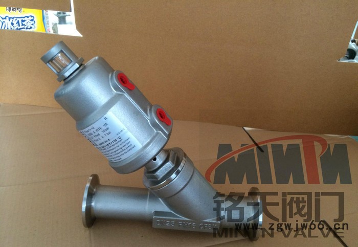 卡箍气动角座阀 不锈钢头角座阀(DN20-快装型）铭天阀门图3