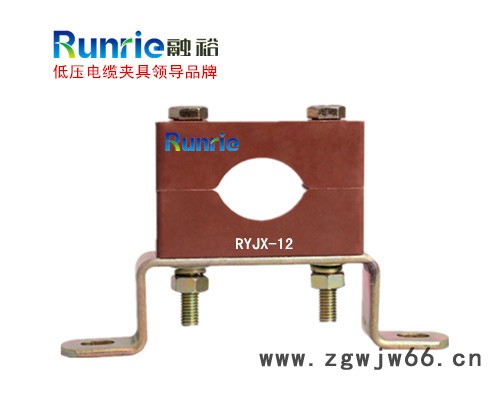 低压单孔电缆固定抱箍加工，非磁性电缆固定卡规格，西安融裕厂家图3