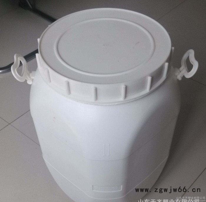**60升加厚化工原料桶 工程塑料桶 涂料色浆桶 水剂包装桶60L公斤抱箍桶铁箍桶图2
