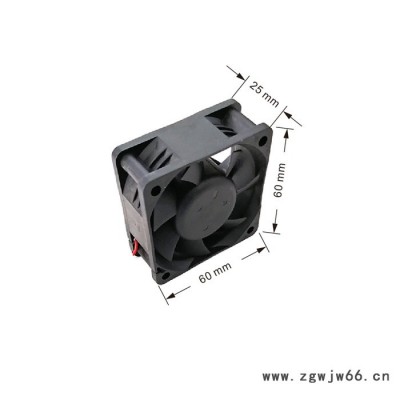 散热风扇AGE06025B24U 24VDC 60x60x25mm 双滚珠轴承 CROWN二线