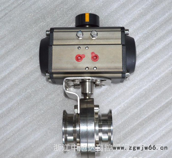 气动卫生级蝶阀，卡箍蝶阀，食品级蝶阀图2