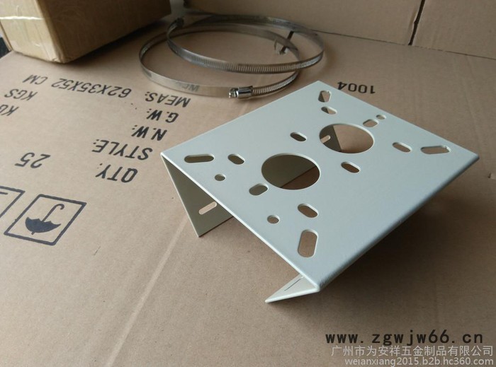 供应为安祥抱柱支架立杆摄像机支架监控球机支架电线杆抱箍支架球机支架座图2