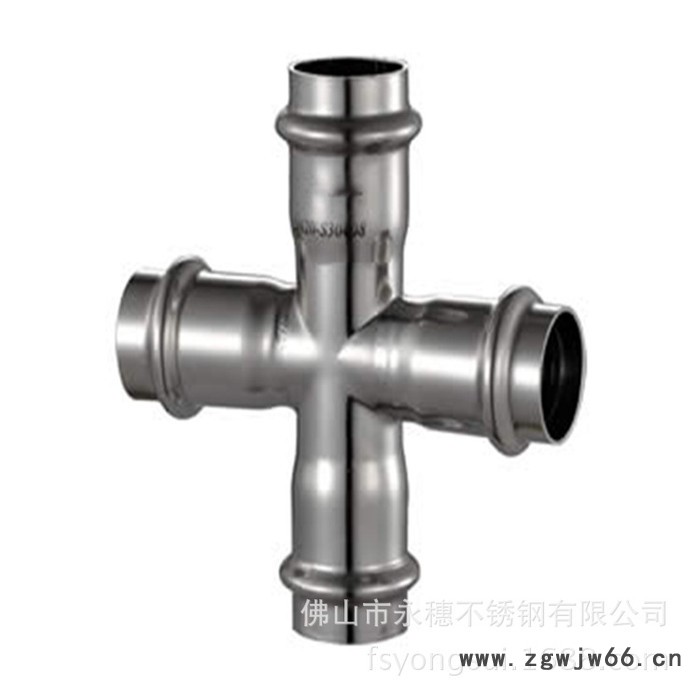 卡箍式不锈钢四通管件_卫生级内外抛光四通_佛山316L不锈钢四通厂图2