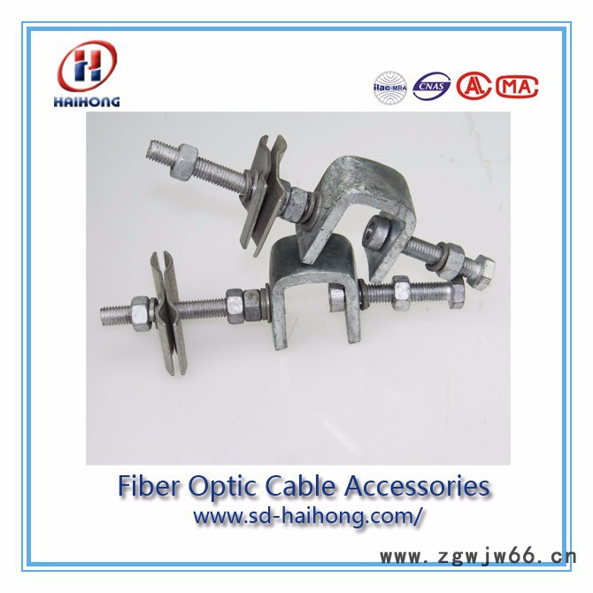 直销抱箍型杆用塔用引下线夹 ADSS光缆引下线夹 固定引下夹具 海虹光缆配套引下线夹图2