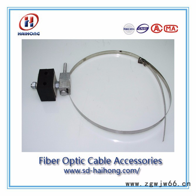 直销抱箍型杆用塔用引下线夹 ADSS光缆引下线夹 固定引下夹具 海虹光缆配套引下线夹图7