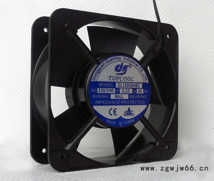 冠凌15050mm双滚珠散热风扇AC220V大风量工业排风扇图3