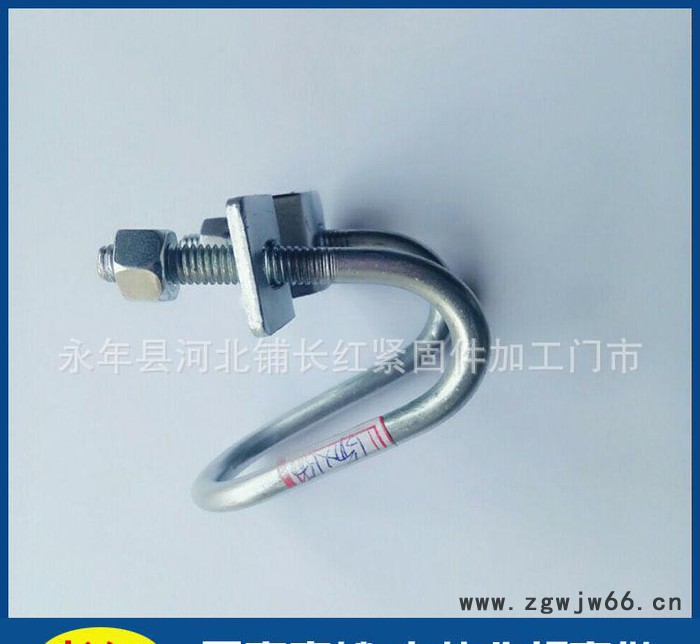 专业大棚配件 十字管卡 十字卡扣 卡双管U型螺栓 管道件U型抱箍图2