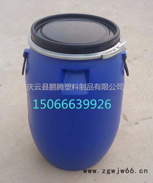 鹏腾塑料 60升塑料桶法兰60公斤塑料桶50KG抱箍塑料桶50L压盖塑料桶图4