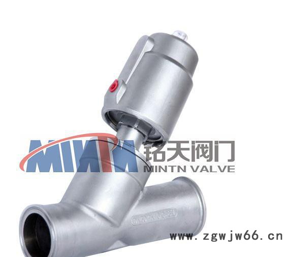 卡箍气动角座阀 不锈钢头角座阀(DN25小头-快装型）铭天阀图3