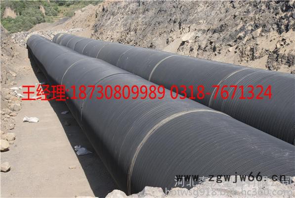 现货低价供应山东山西HDPE塑钢缠绕管 不锈钢卡箍 连接件图2