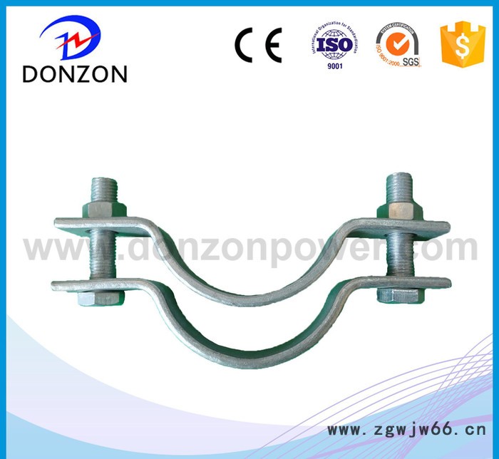 销售出口通信线路光缆金具，光缆用单羊角吊线抱箍图2