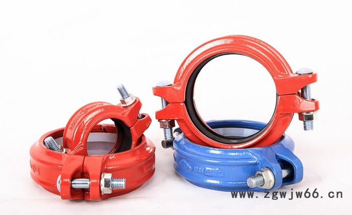 潍坊昊东消防 沟槽管件厂家  沟槽管件接头 消防卡箍 白硅胶圈钢卡DN50-400 规格齐全图2