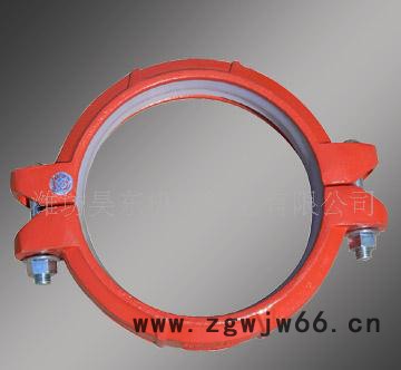 潍坊昊东消防 沟槽管件厂家  沟槽管件接头 消防卡箍 白硅胶圈钢卡DN50-400 规格齐全图4