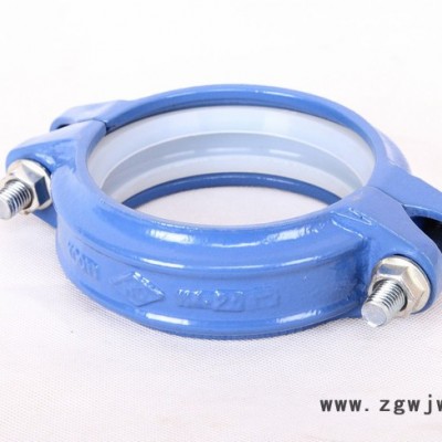 潍坊昊东消防 沟槽管件厂家  沟槽管件接头 消防卡箍 白硅胶圈钢卡DN50-400 规格齐全