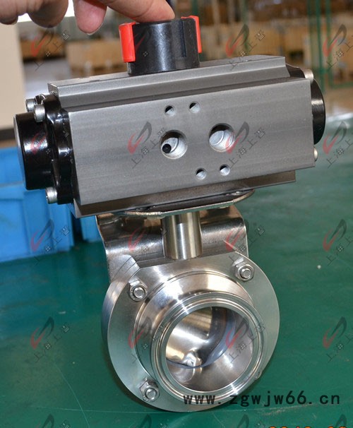 国标型号D681X卡箍式气动蝶阀图2