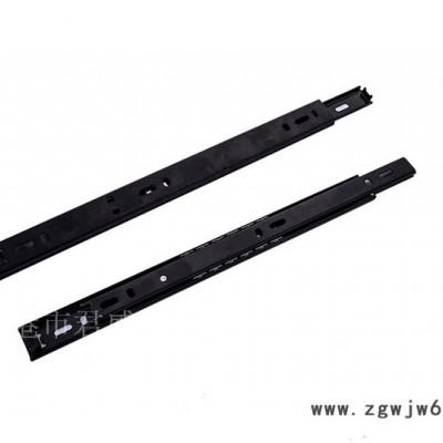 君威抽屉轨道静音导轨实心滚珠三节轨滑道不锈钢滑轨衣橱五件配件 静音轨道