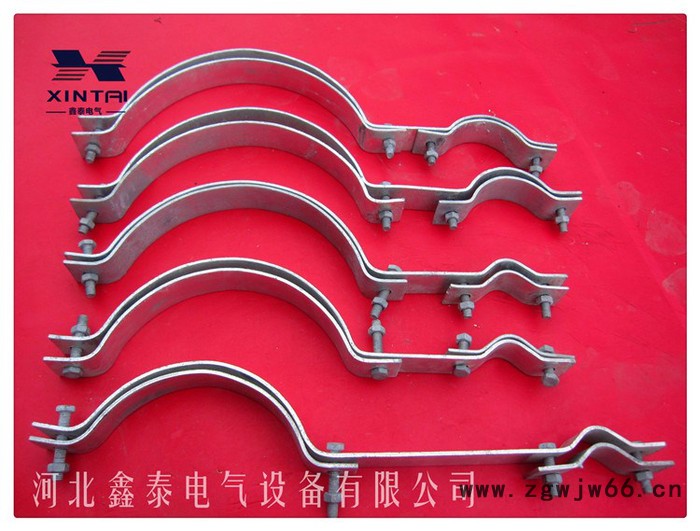 电缆上杆抱箍 热镀锌材质** 八种型号 电力金具铁附件系列 一套五个 各种抱箍 托箍图5