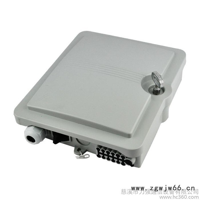 12芯ftth光纤分纤配线箱 光纤入户分纤盒 壁挂抱箍防水箱图3