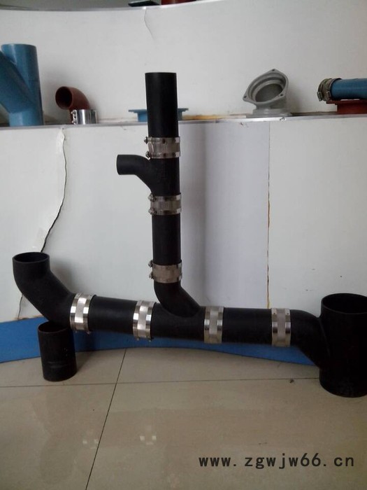 亚西亚牌柔性铸铁排水管厂家配套生产铸铁管件 卡箍式连接方式排水管件图3