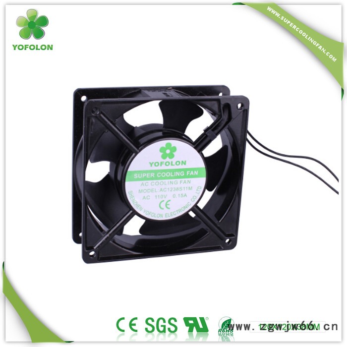 大量供应永福隆电子 120X120X38MM  含油滚珠 AC 220V 1238 大风量低噪音交流散热风扇