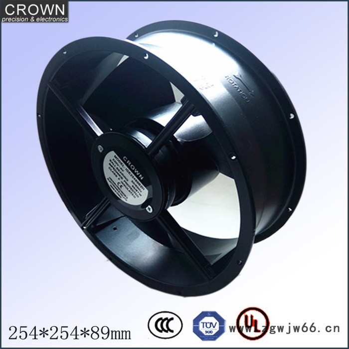 台湾惯展CRWON 25489轴流风机耐磨损交流110V230V散热风扇 双滚珠轴承3C UL TUV认证风机图6