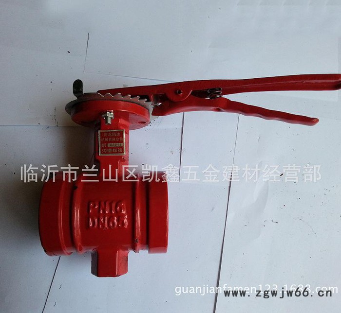 直销沟槽蝶闸阀 手柄沟槽蝶阀 涡轮沟槽闸阀 卡箍蝶闸阀图3