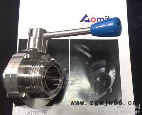 不锈钢316L德标手动快装蝶阀卡箍式卫生级阀门图2